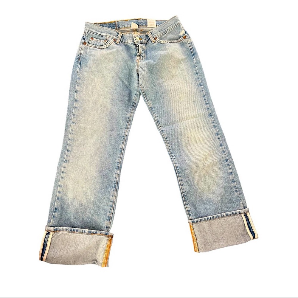 Lucky brand sweet dream cuffed crop mom jean size 8
